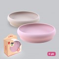 Naomi tallerken, Rosa/beige 2pk