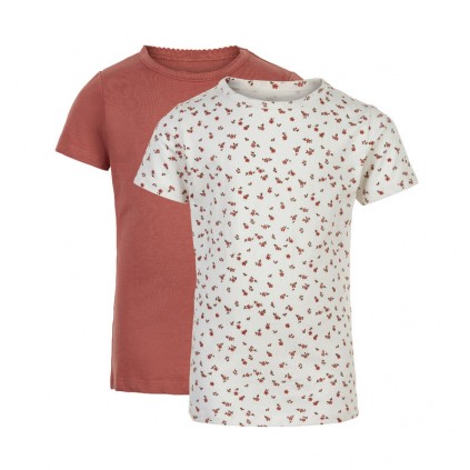 Minymo T-skjorter 2pk, Canyon rose