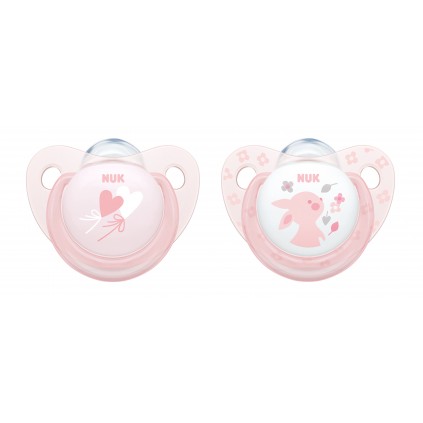 NUK Smokk 0-6mnd, Baby Rose -2 pk