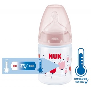 NUK First Choice+ Temperature Control Tåteflaske,150ml Pink