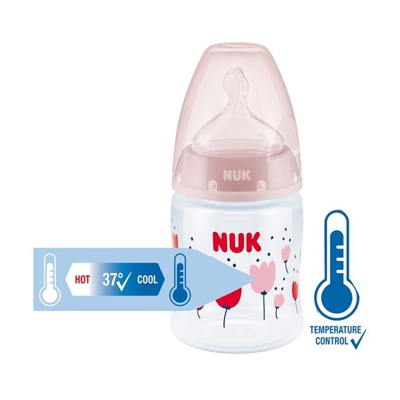 NUK First Choice+ Temperature Control Tåteflaske,150ml Pink