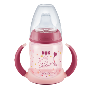 NUK First Choice+ Learner bottle, Glow in the dark , Pink