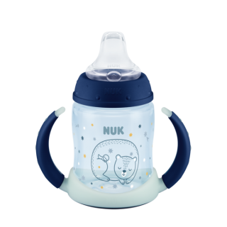 NUK First Choice+ Learner bottle, Glow in the dark , Blue