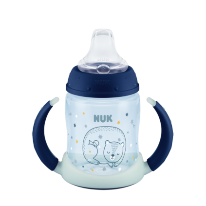 NUK First Choice+ Learner bottle, Glow in the dark , Blue