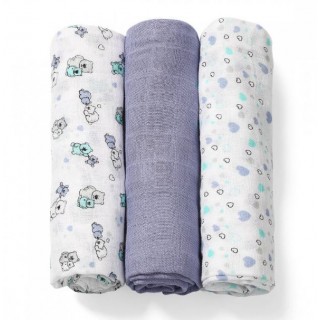 Babyono Gulpeklut Bambus 3pk, Blå