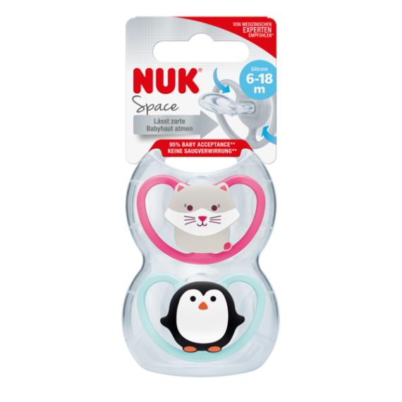 NUK Smokk Space, 6-18 mnd, 2-pk, Girl