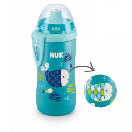 NUK Junior Cup Drikkeflaske, Chameleon blue